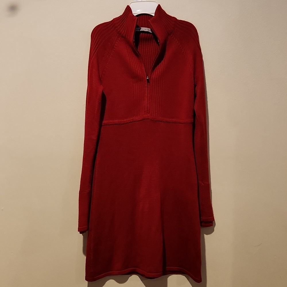 ❤️ ATHLETA OLYMPIA SWEATER DRESS IN CLARET RED, XS - Picture 12 of 15